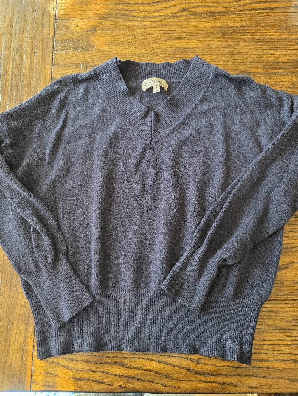 Philosophy Women's Dark Navy V-Neck Sweater